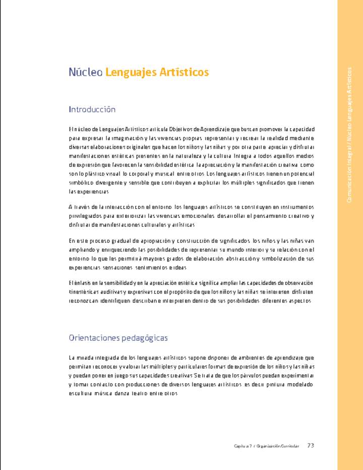 Núcleo: Lenguajes artísticos Núcleo: Lenguajes artísticos