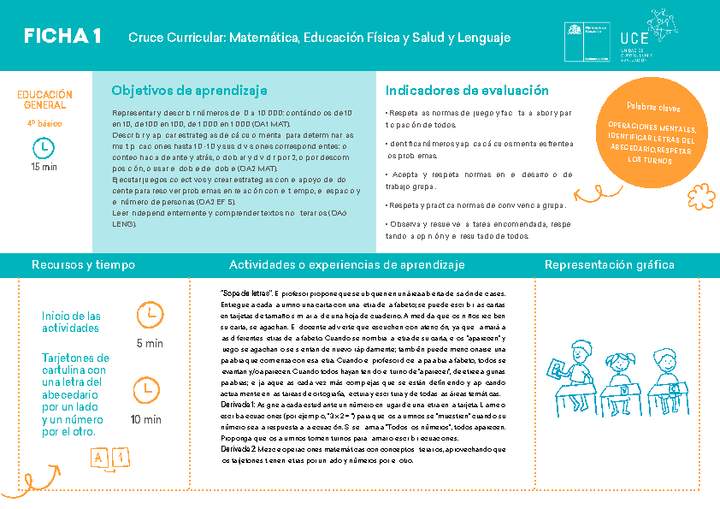 4° básico, Ficha N° 1 Movimiento en 15 minutos 4° básico, Ficha N° 1 Movimiento en 15 minutos
