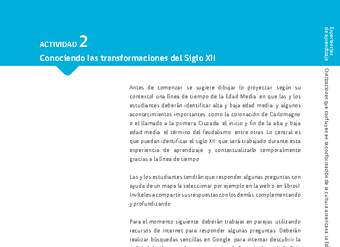 Sugerencia para el profesor: Actividad 2: Conociendo las transformaciones del Siglo XII Sugerencia para el profesor: Actividad 2: Conociendo las transformaciones del Siglo XII