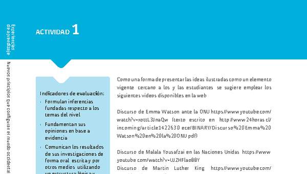 Sugerencia para el profesor: Actividad 1 Sugerencia para el profesor: Actividad 1