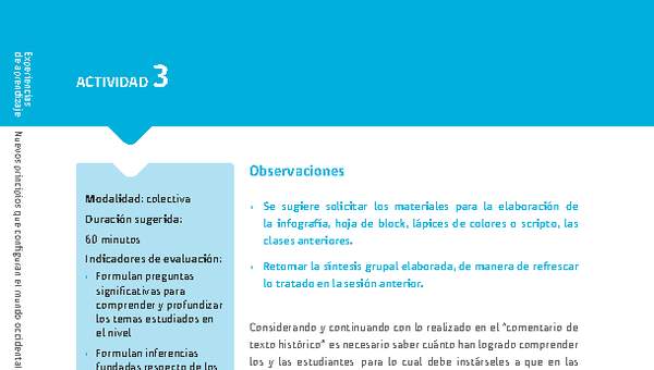 Sugerencia para el profesor: Actividad 3 Sugerencia para el profesor: Actividad 3