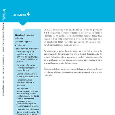 Sugerencia para el profesor: Actividad 4 Sugerencia para el profesor: Actividad 4