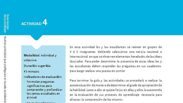 Sugerencia para el profesor: Actividad 4 Sugerencia para el profesor: Actividad 4
