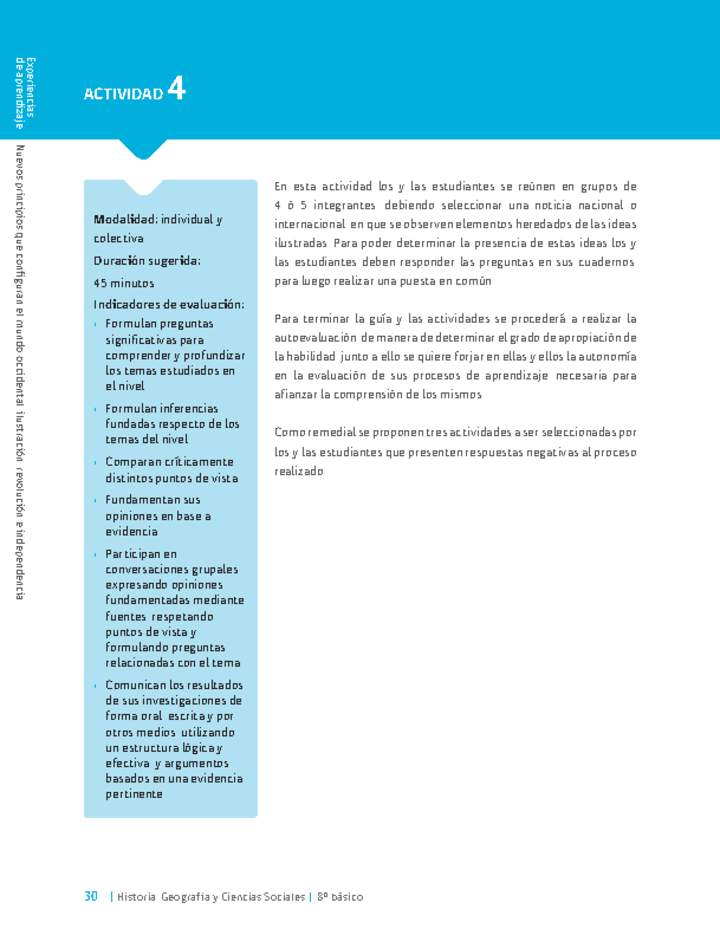 Sugerencia para el profesor: Actividad 4 Sugerencia para el profesor: Actividad 4