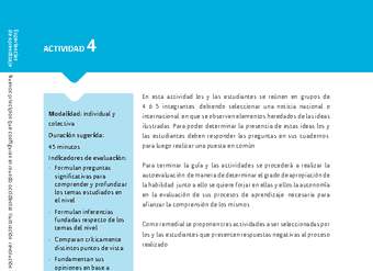 Sugerencia para el profesor: Actividad 4 Sugerencia para el profesor: Actividad 4