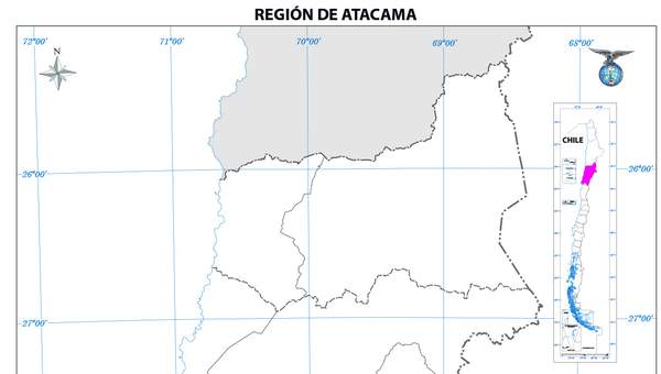 Mapa región de Atacama (mudo)