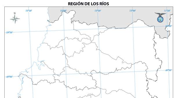 Mapa región de los Ríos (mudo) Mapa región de los Ríos (mudo)