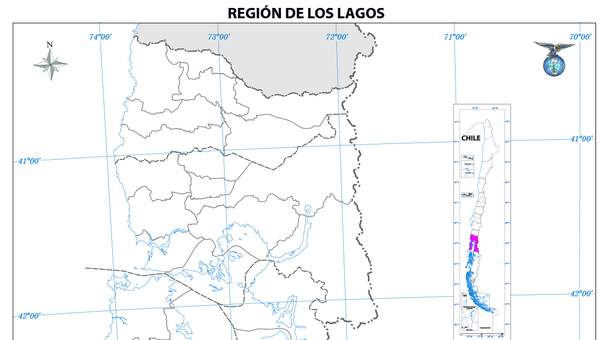 Mapa región de los Lagos (mudo)
