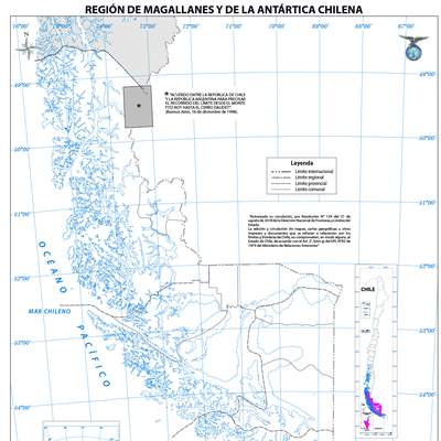 Mapa región de Magallanes y de la Antártica Chilena (mudo) Mapa región de Magallanes y de la Antártica Chilena (mudo)