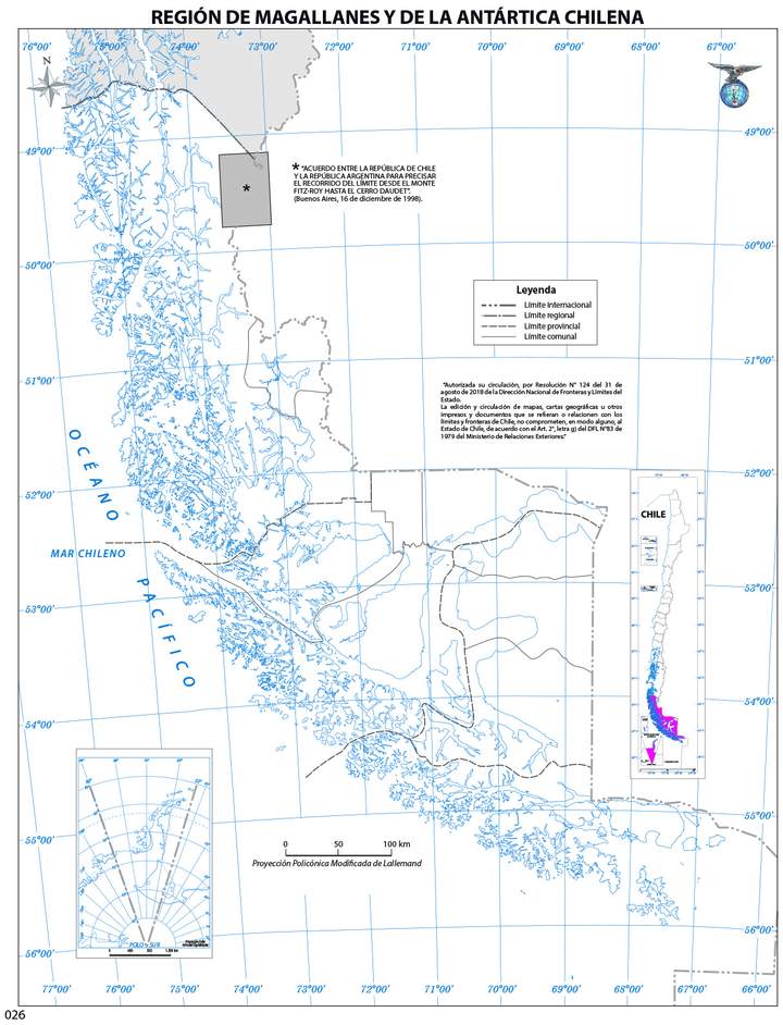 Mapa región de Magallanes y de la Antártica Chilena (mudo) Mapa región de Magallanes y de la Antártica Chilena (mudo)