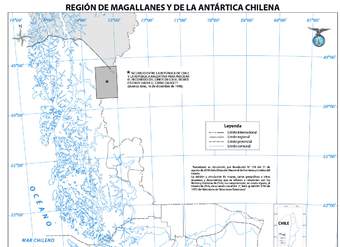 Mapa región de Magallanes y de la Antártica Chilena (mudo) Mapa región de Magallanes y de la Antártica Chilena (mudo)