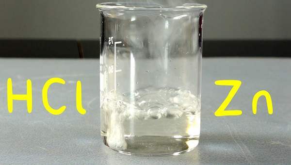 Reacción del Zinc con el Ácido Clorhídrico. Reacción Química Redox, de Desplazamiento y Exotérmica. Reacción del Zinc con el Ácido Clorhídrico. Reacción Química Redox, de Desplazamiento y Exotérmica.