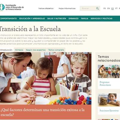 TRANSICIÓN A LA ESCUELA - ENCICLOPEDIA INFANTES TRANSICIÓN A LA ESCUELA - ENCICLOPEDIA INFANTES