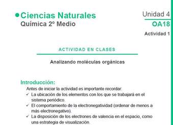 Analizando Moléculas Orgánicas Analizando Moléculas Orgánicas