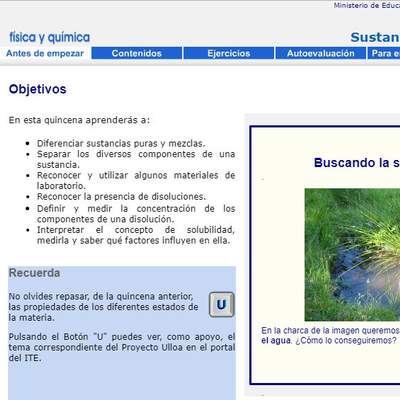 Sustancias puras y mezclas Sustancias puras y mezclas