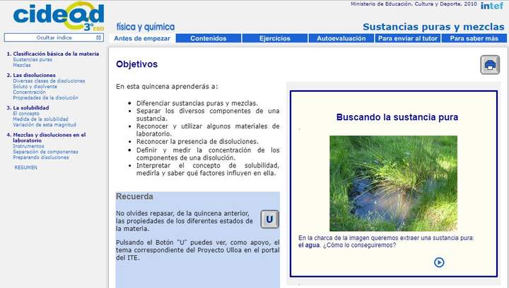 Sustancias puras y mezclas Sustancias puras y mezclas