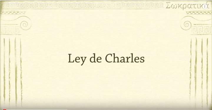 Ley de Charles Ley de Charles