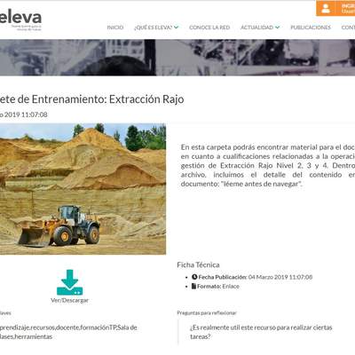 Paquete de Entrenamiento: Extracción Rajo. Paquete de Entrenamiento: Extracción Rajo.