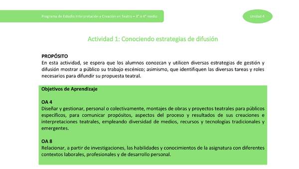 Actividad 1: Conociendo estrategias de difusión Actividad 1: Conociendo estrategias de difusión