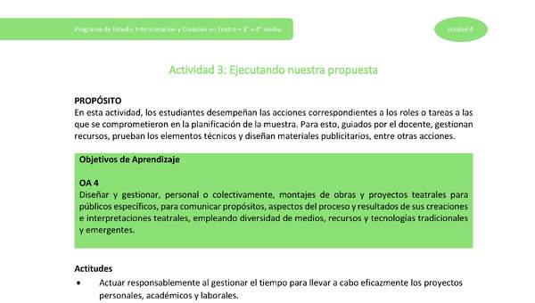 Actividad 3: Ejecutando nuestra propuesta Actividad 3: Ejecutando nuestra propuesta