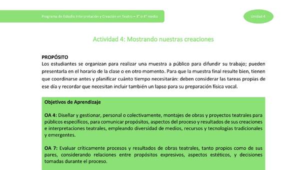 Actividad 4: Mostrando nuestras creaciones Actividad 4: Mostrando nuestras creaciones
