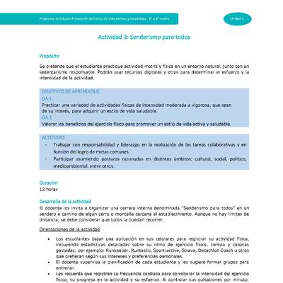 Actividad 3: Senderismo para todos