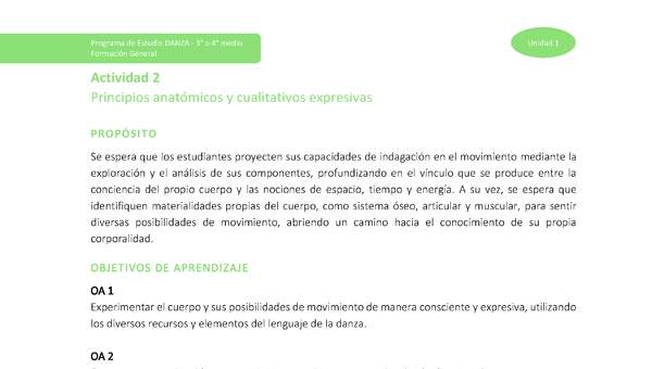 Actividad 2: Principios anatómicos y cualitativos expresivas Actividad 2: Principios anatómicos y cualitativos expresivas