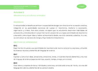 Actividad 1: Movimiento y esculturas animadas Actividad 1: Movimiento y esculturas animadas