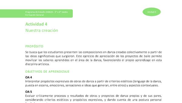 Actividad 4: Nuestra creación Actividad 4: Nuestra creación