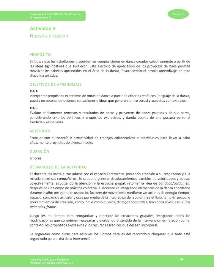 Actividad 4: Nuestra creación Actividad 4: Nuestra creación