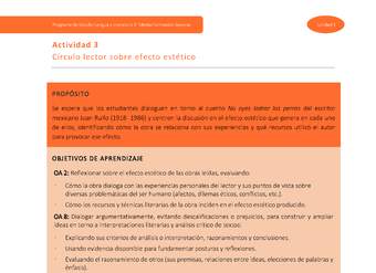 Actividad 3: Círculo Lector sobre Efecto Estético Actividad 3: Círculo Lector sobre Efecto Estético