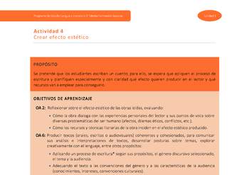 Actividad 4: Crear efecto estético Actividad 4: Crear efecto estético