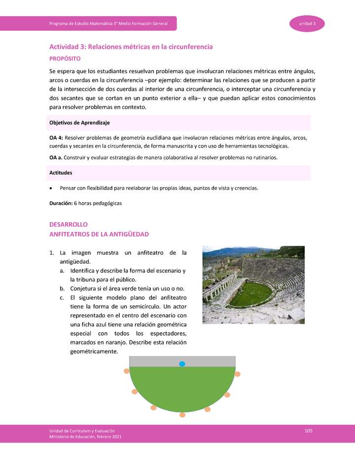 Actividad 3: Relaciones métricas en la circunferencia Actividad 3: Relaciones métricas en la circunferencia