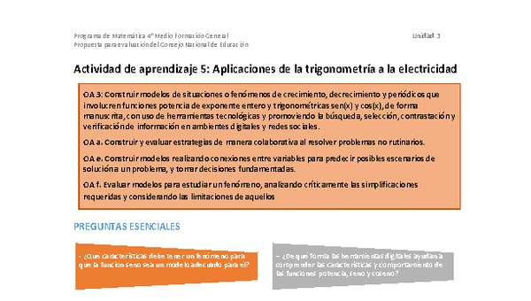 Actividad de aprendizaje 5: Aplicaciones de la trigonometría a la electricidad Actividad de aprendizaje 5: Aplicaciones de la trigonometría a la electricidad
