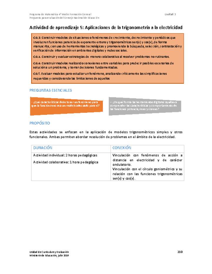 Actividad de aprendizaje 5: Aplicaciones de la trigonometría a la electricidad Actividad de aprendizaje 5: Aplicaciones de la trigonometría a la electricidad