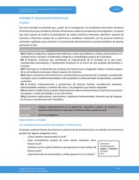 Actividad 3: Construyendo historia local Actividad 3: Construyendo historia local