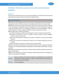 Actividad 1: Elementos y procesos en la construcción del espacio geográfico Actividad 1: Elementos y procesos en la construcción del espacio geográfico
