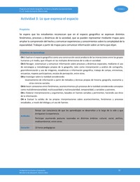 Actividad 3: Lo que expresa el espacio Actividad 3: Lo que expresa el espacio