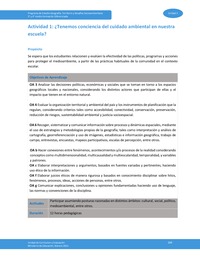 Actividad 1: ¿Tenemos conciencia del cuidado ambiental en nuestra escuela? Actividad 1: ¿Tenemos conciencia del cuidado ambiental en nuestra escuela?