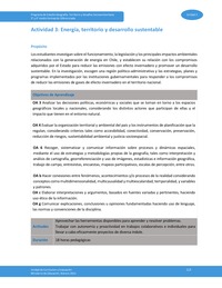 Actividad 3: Energía, territorio y desarrollo sustentable Actividad 3: Energía, territorio y desarrollo sustentable