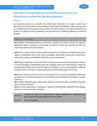 Actividad 4: El ordenamiento y la planificación territorial y su influencia la calidad de vida de la población Actividad 4: El ordenamiento y la planificación territorial y su influencia la calidad de vida de la población