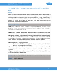 Actividad 1: Mitos y realidades de los desastres socionaturales en Chile Actividad 1: Mitos y realidades de los desastres socionaturales en Chile
