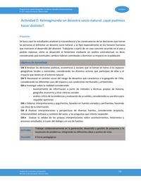 Actividad 2: Reimaginando un desastre socionatural ¿qué pudimos hacer distinto? Actividad 2: Reimaginando un desastre socionatural ¿qué pudimos hacer distinto?