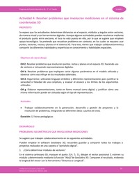 Actividad 4: Resolver problemas que involucran mediciones en el sistema de coordenadas 3D Actividad 4: Resolver problemas que involucran mediciones en el sistema de coordenadas 3D