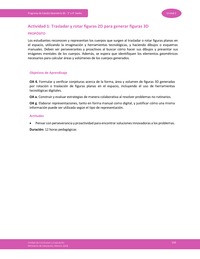 Actividad 1: Trasladar y rotar figuras 2D para generar figuras 3D Actividad 1: Trasladar y rotar figuras 2D para generar figuras 3D