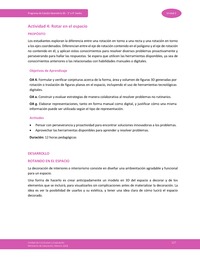 Actividad 4: Rotar en el espacio Actividad 4: Rotar en el espacio