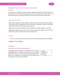 Actividad 3: Representar proyecciones en el plano Actividad 3: Representar proyecciones en el plano