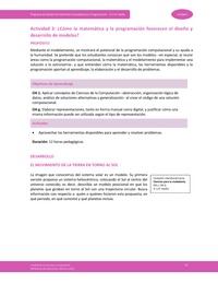 Actividad 3: ¿Cómo la matemática y la programación favorecen el diseño y desarrollo de modelos? Actividad 3: ¿Cómo la matemática y la programación favorecen el diseño y desarrollo de modelos?