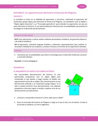 Actividad 2: Un argumento para demostrar el Teorema de Pitágoras Actividad 2: Un argumento para demostrar el Teorema de Pitágoras