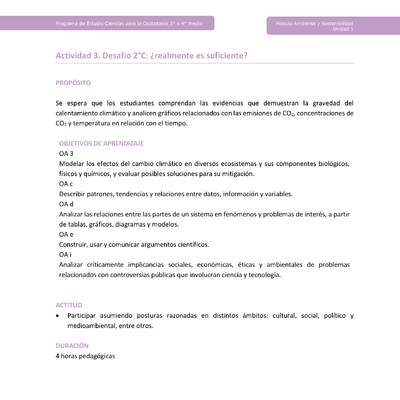 Actividad 3 - Desafío 2°C: ¿realmente es suficiente? Actividad 3 - Desafío 2°C: ¿realmente es suficiente?